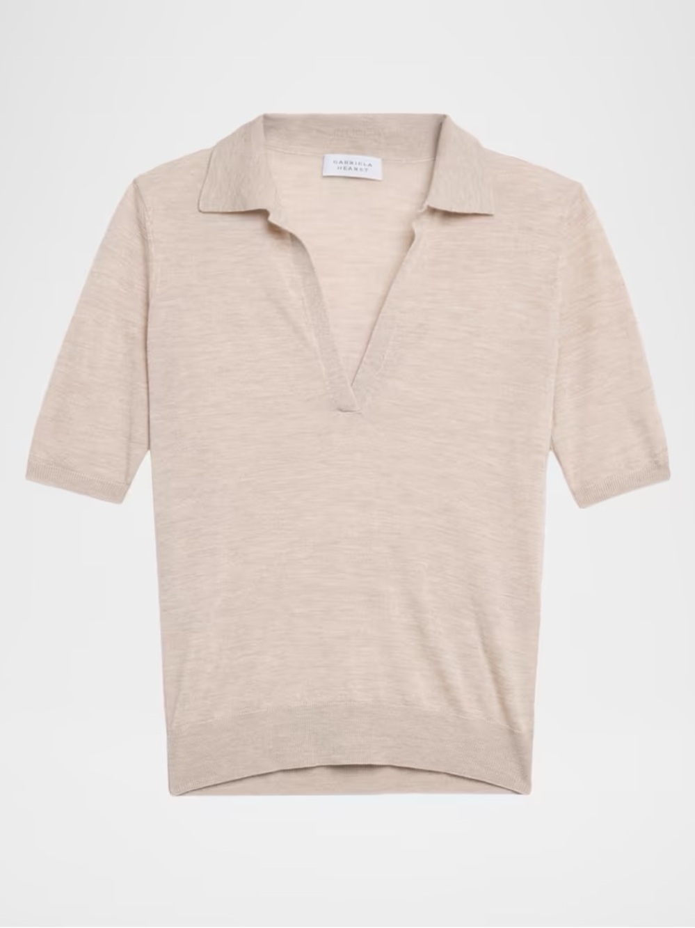 Gabriela Hearst Frank cashmere and silk-blend polo shirt